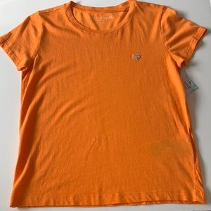 Guess Short Sleeve Shirt Top, Orange S